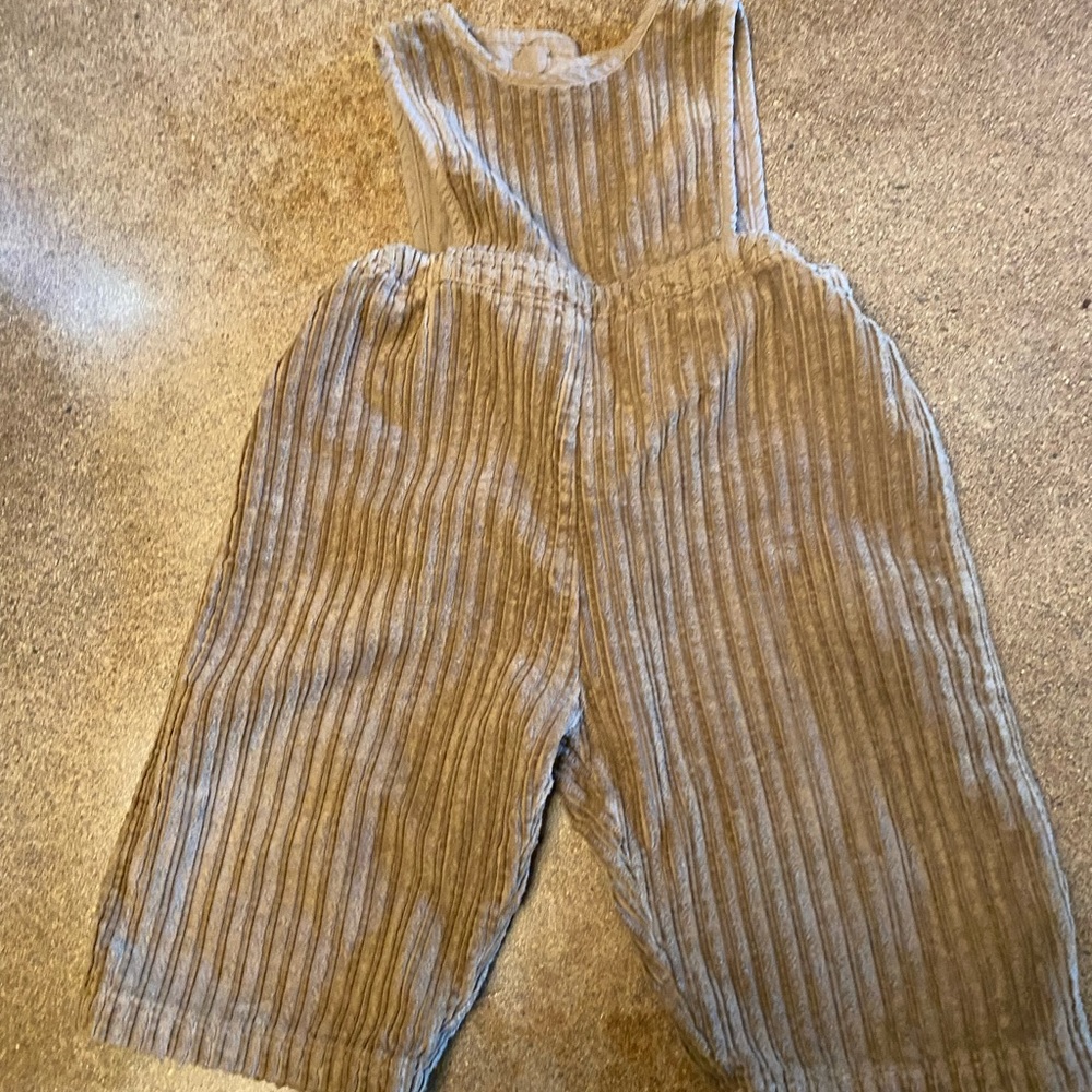 The Simple Folk Tan Corduroy Overalls
